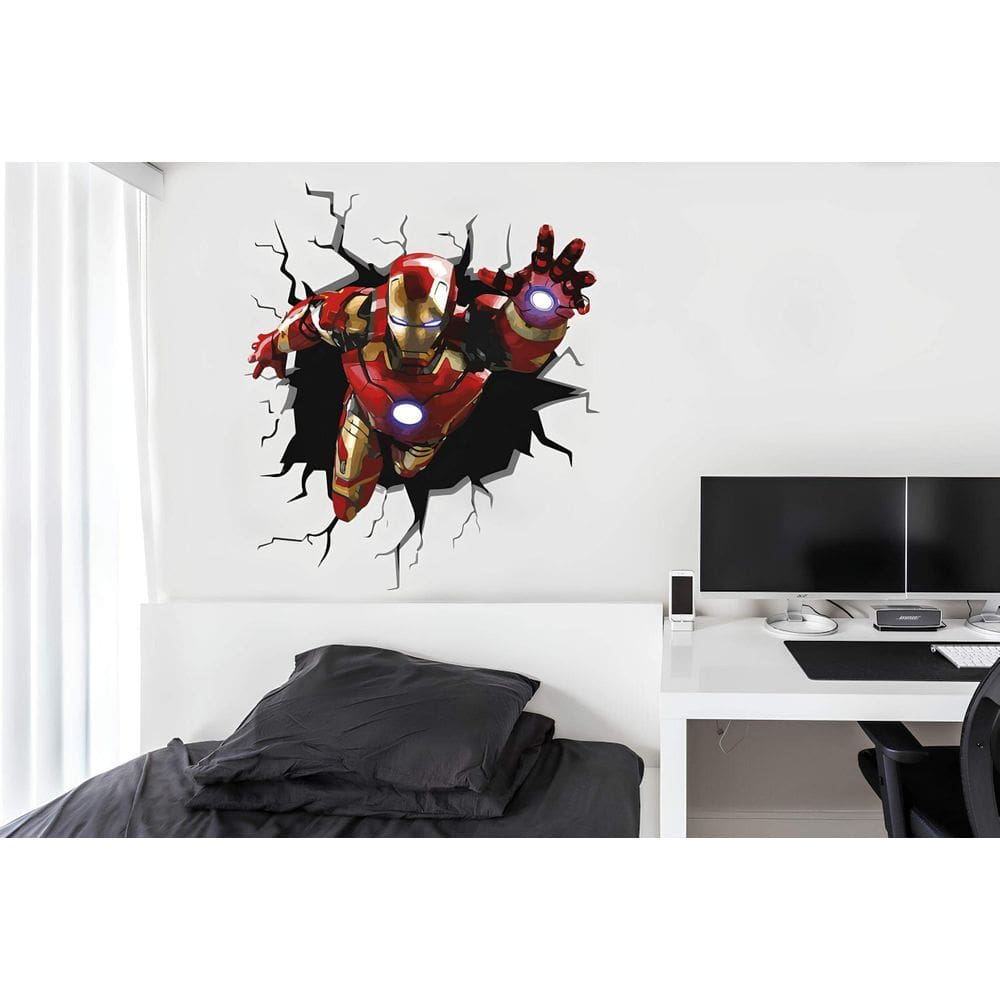 Adesivo De Parede Buraco Homem De Ferro Mod02