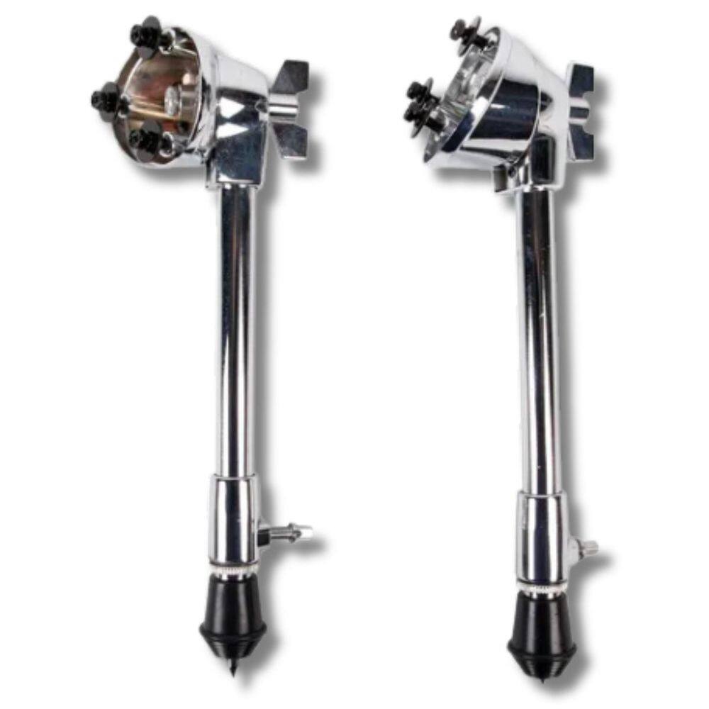 Par Pé De Bumbo Bateria Cromado Telescópico Bds500 Zowag