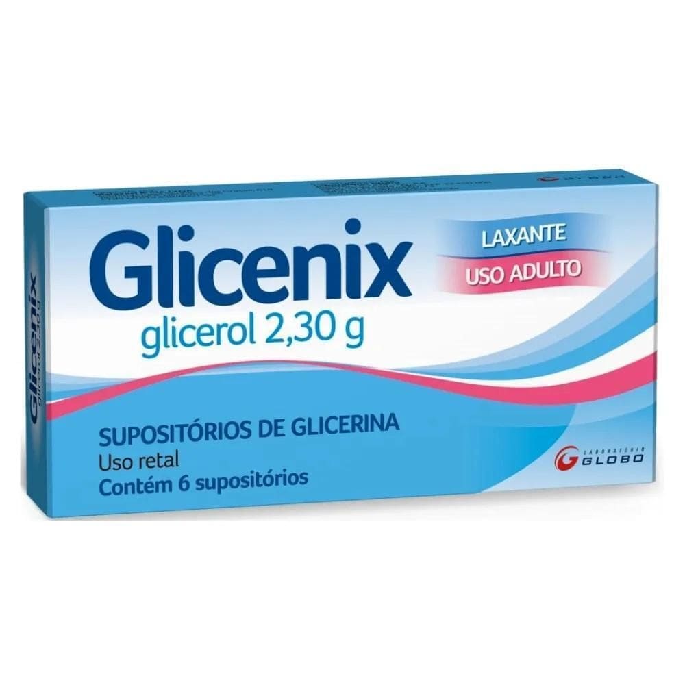 Supositorio De Glicerina Uso Adulto 2,30G 6 Unid Glicenix
