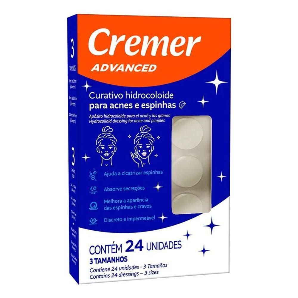 2X Curativo Hidrocoloide Para Acnes Espinhas Cremer