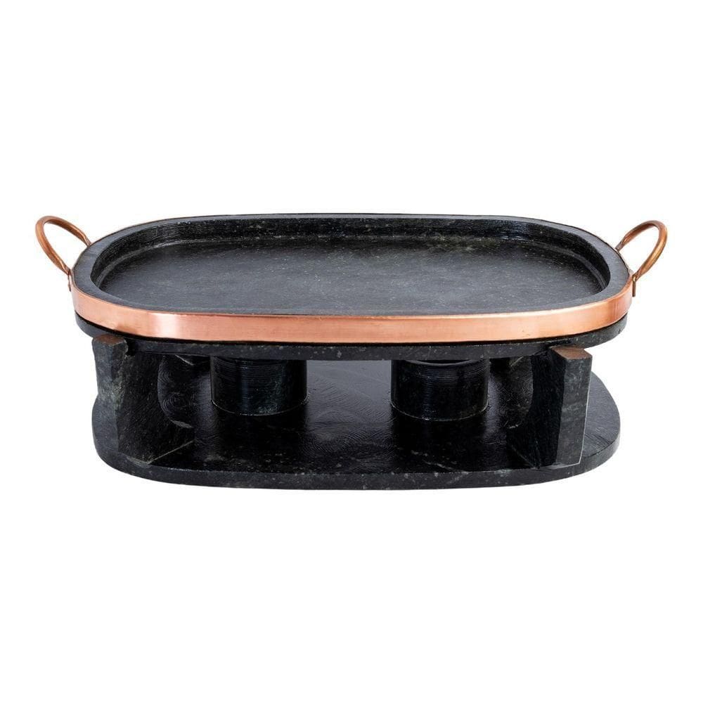 Churrasqueira Oval De Pedra Sabão Grande 40 Cm