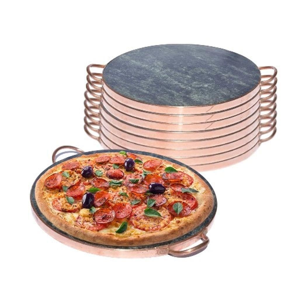 Pedra Sabão Refratária Para Pizza 32cm - 08 Unidades