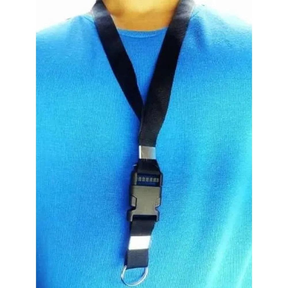 2X Cordão Para Chaveiro Chave Carro Ideal Para Pescoço Pret