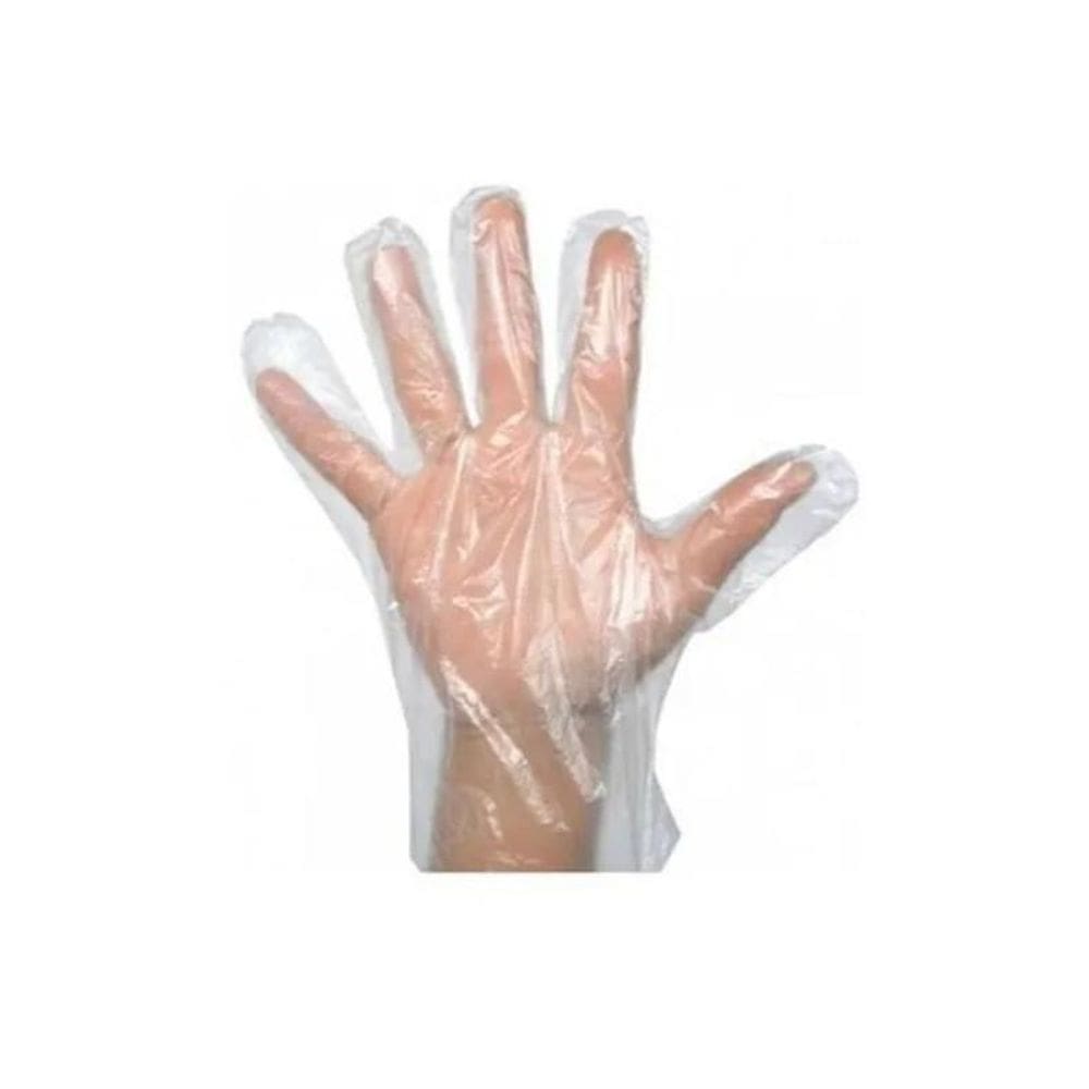 Luva Descartável Plástica Golfrada Cano Curto C/1000Un