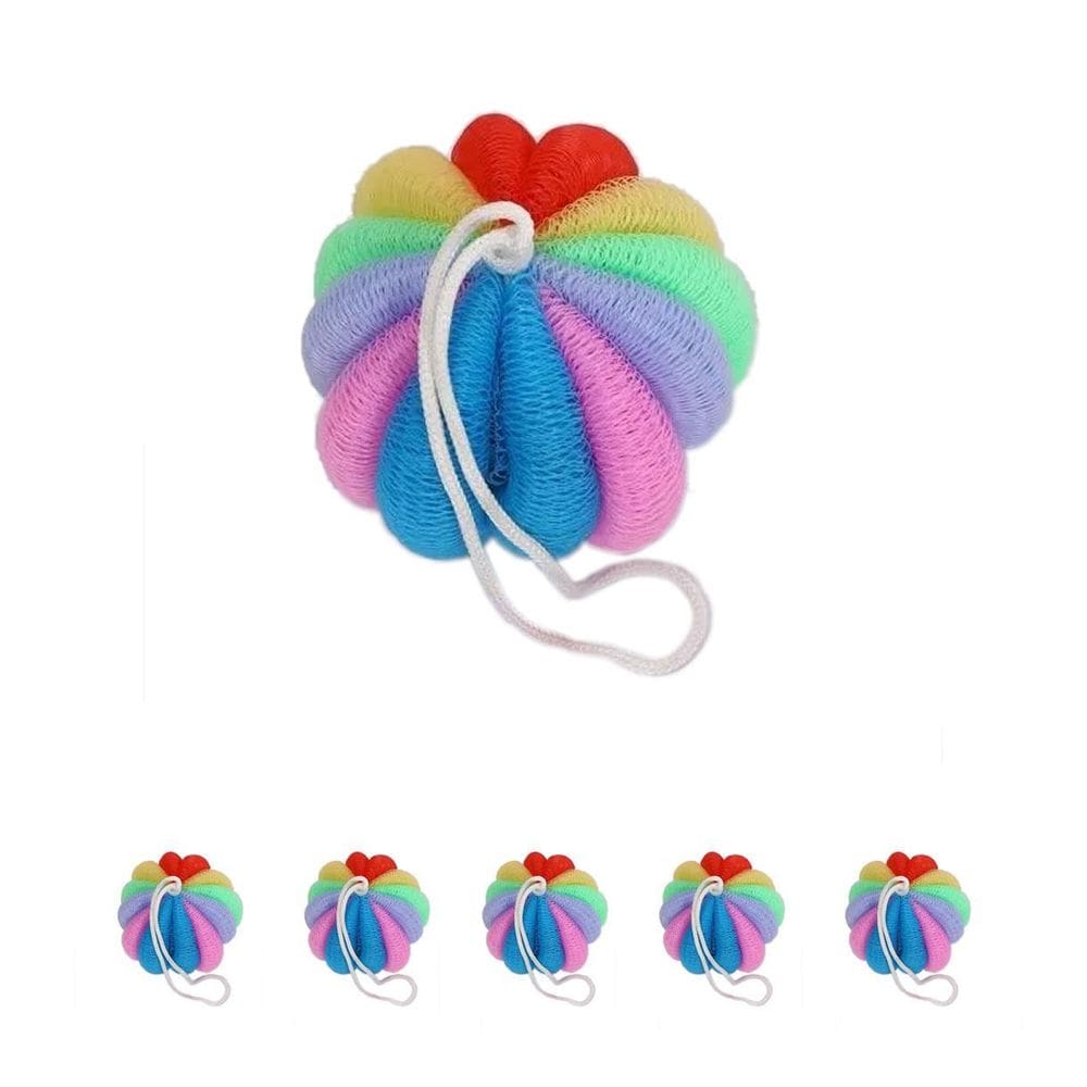 5Un Esponja Banho Bucha Bolinha 10Cm Super Macia De Pendurar