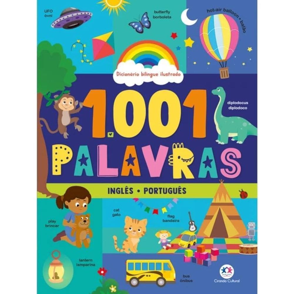 Livro 1001 Palavras: Dicionário Bilíngue Ilustrado