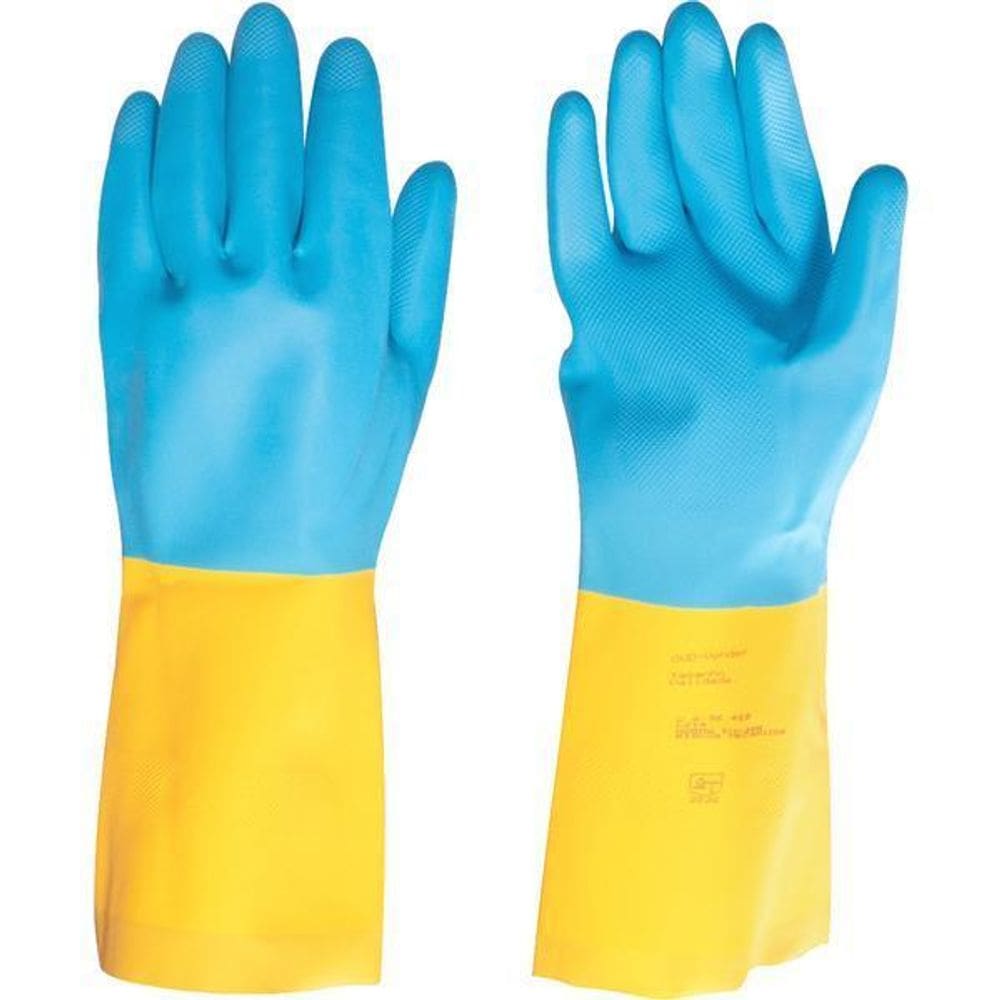 Luva Latéx Neoprene G Amarelo/Azul Ca34449 Vonder