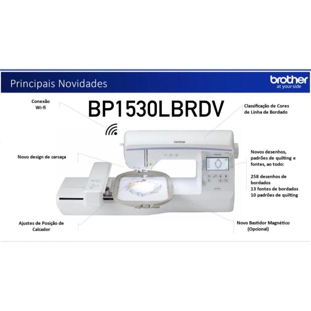 Máquina De Bordar Brother Bp1530L + 700 Mil Matrizes Vialink