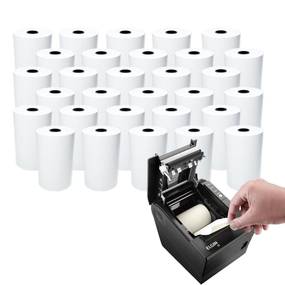 Kit 30 Rolos Bobina Termica Pdv 80Mm X 40M