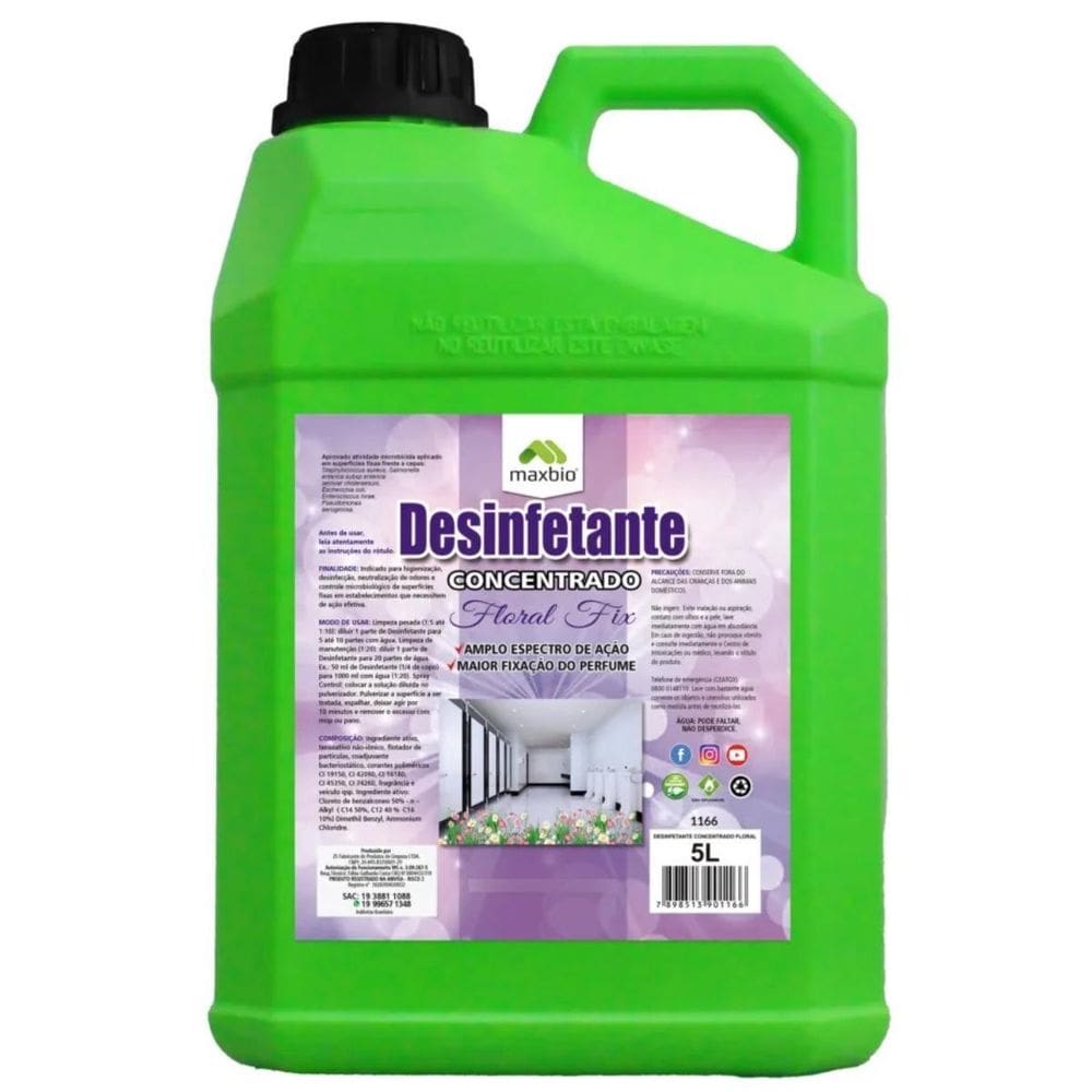 Desinfetante Microbiologico Concentrado Floralfix 5L Maxbio