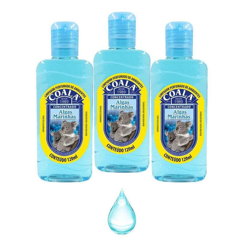 Limpador Perfumador Aromatizante Algas Marinhas Kit 3