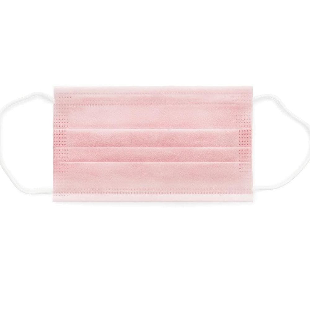 Máscara Infantil Tnt Descartável Tripla C Elástico Rosa 50U