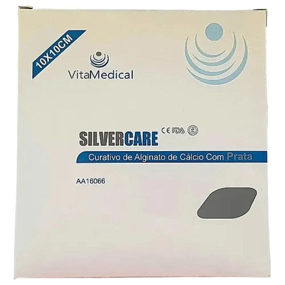 2X Curativo De Alginato De Cálcio E Prata - 10Cmx10Cm - Unid