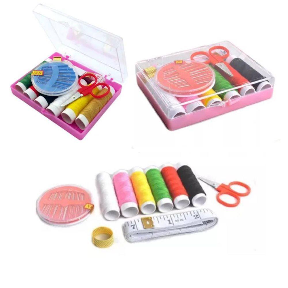 Kit De Costura 20 Peças Básico Para Viagem Estojo Aviamentos
