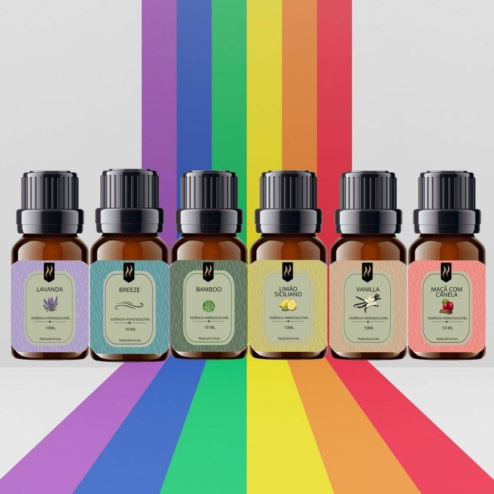 Kit Orgulho Amor Respeito 6 Essências 10Ml Nattuaromas
