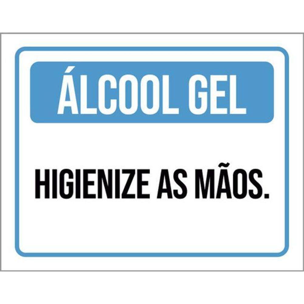 Kit 3 Placas Álcool Gel Higienize As Mãos 36X46