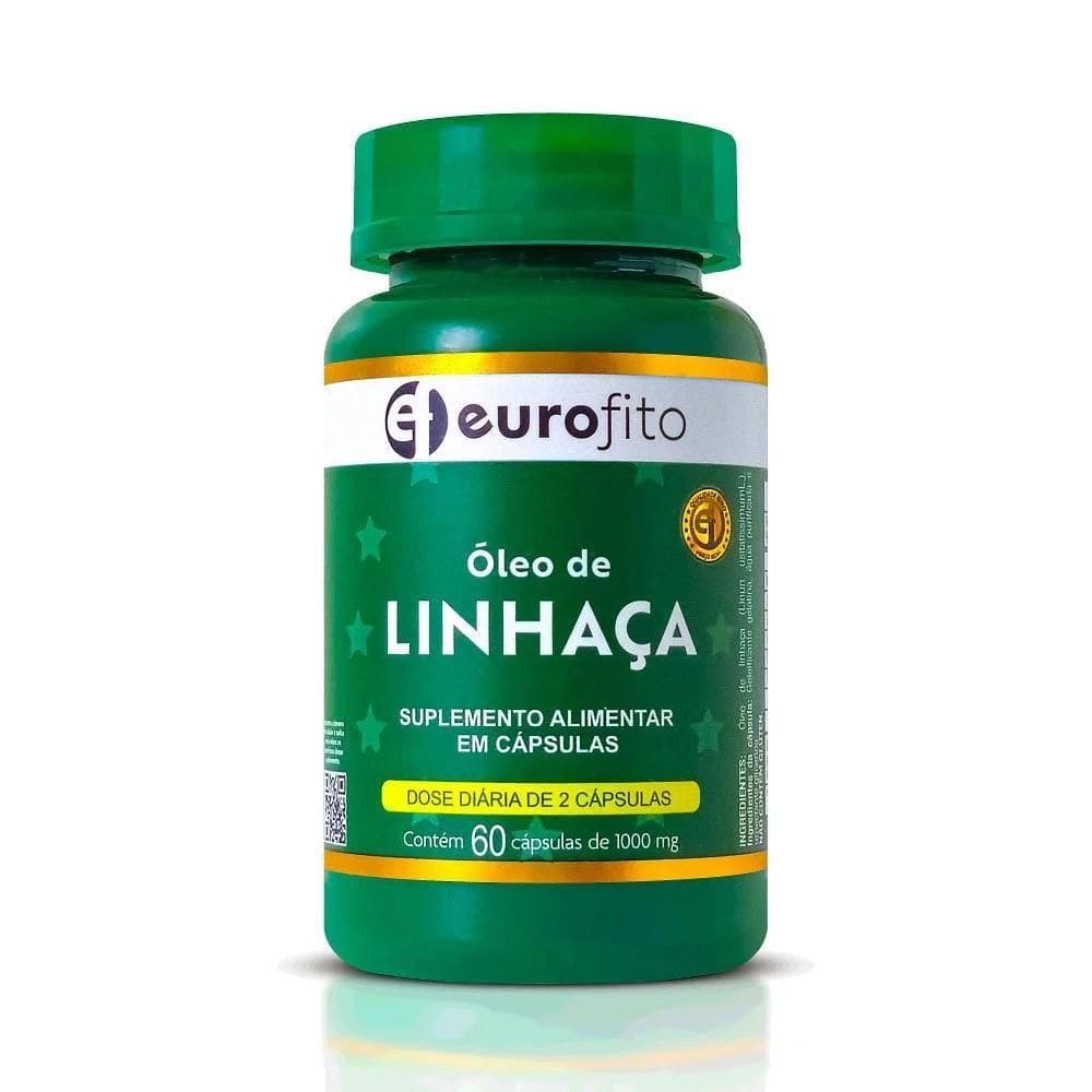 Óleo Linhaça 1000Mg 60 Cápsulas Suplemento Natural Eurofito