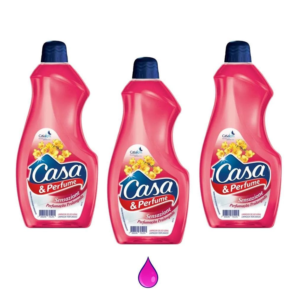 Limpador Perfumado Casa E Perfume Sensazione Kit 3