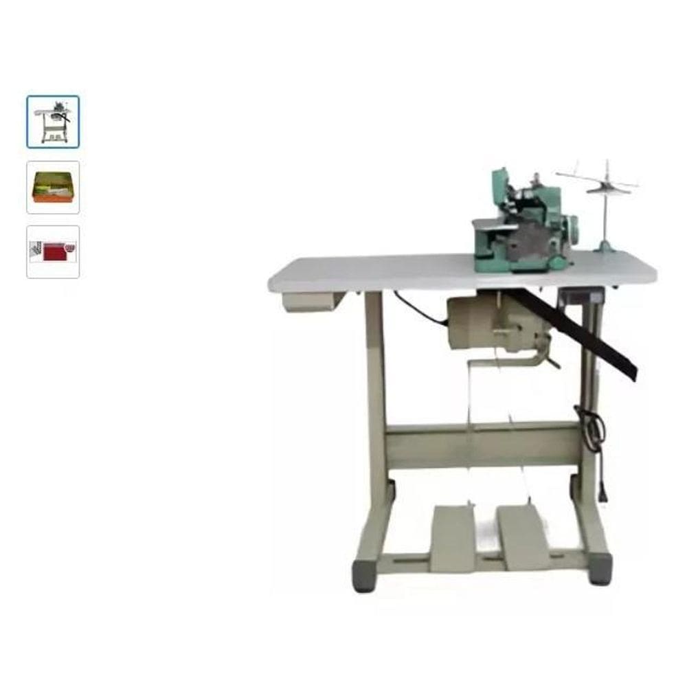 Overlock Com Motor Grande E Mesa, Completa