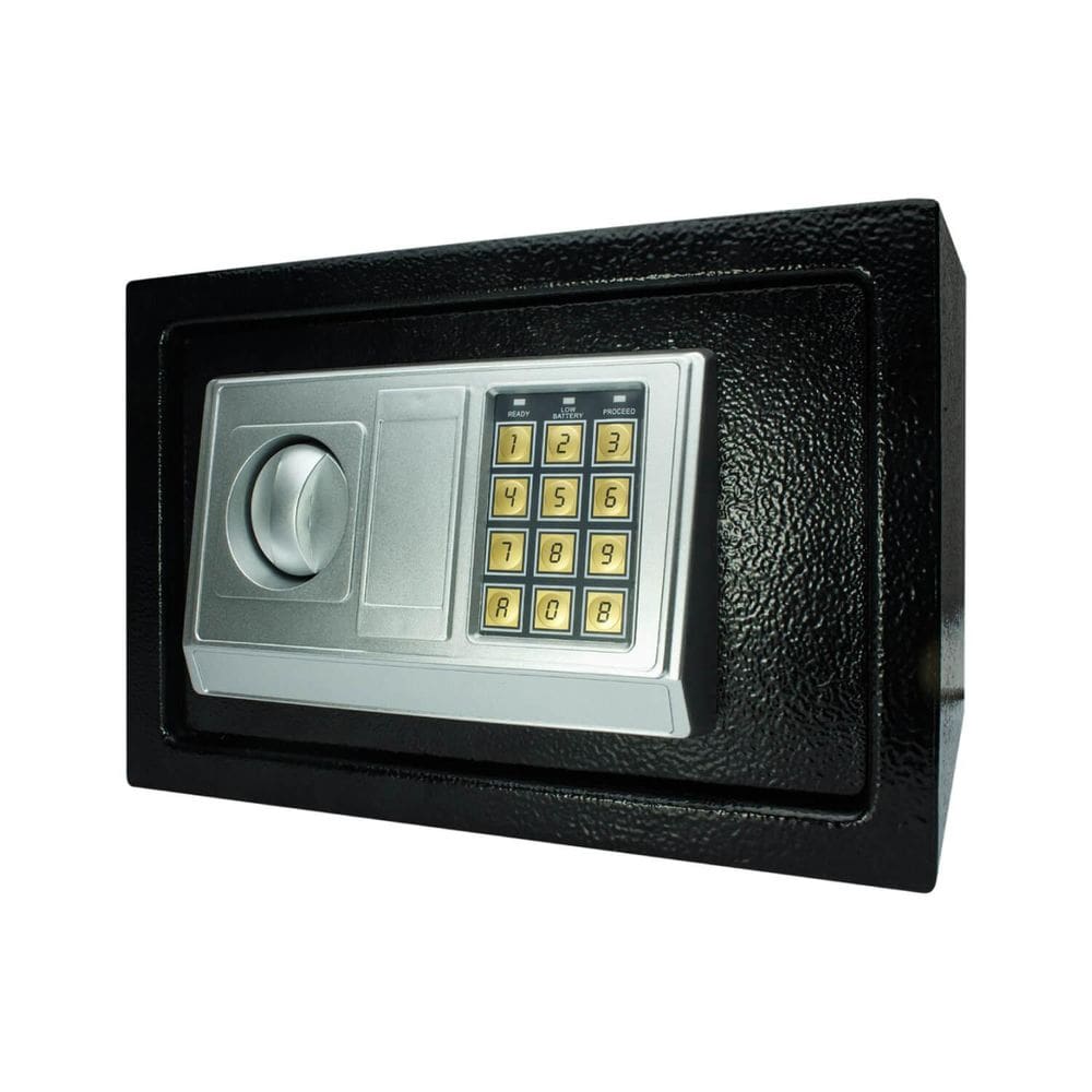 Cofre Eletrônico Digital Teclado Senha + Chave 31X20X20Cm