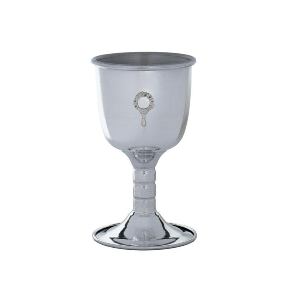 Cálice Ritual Iemanjá Abebê Prateada Alumínio 14Cm 200 Ml