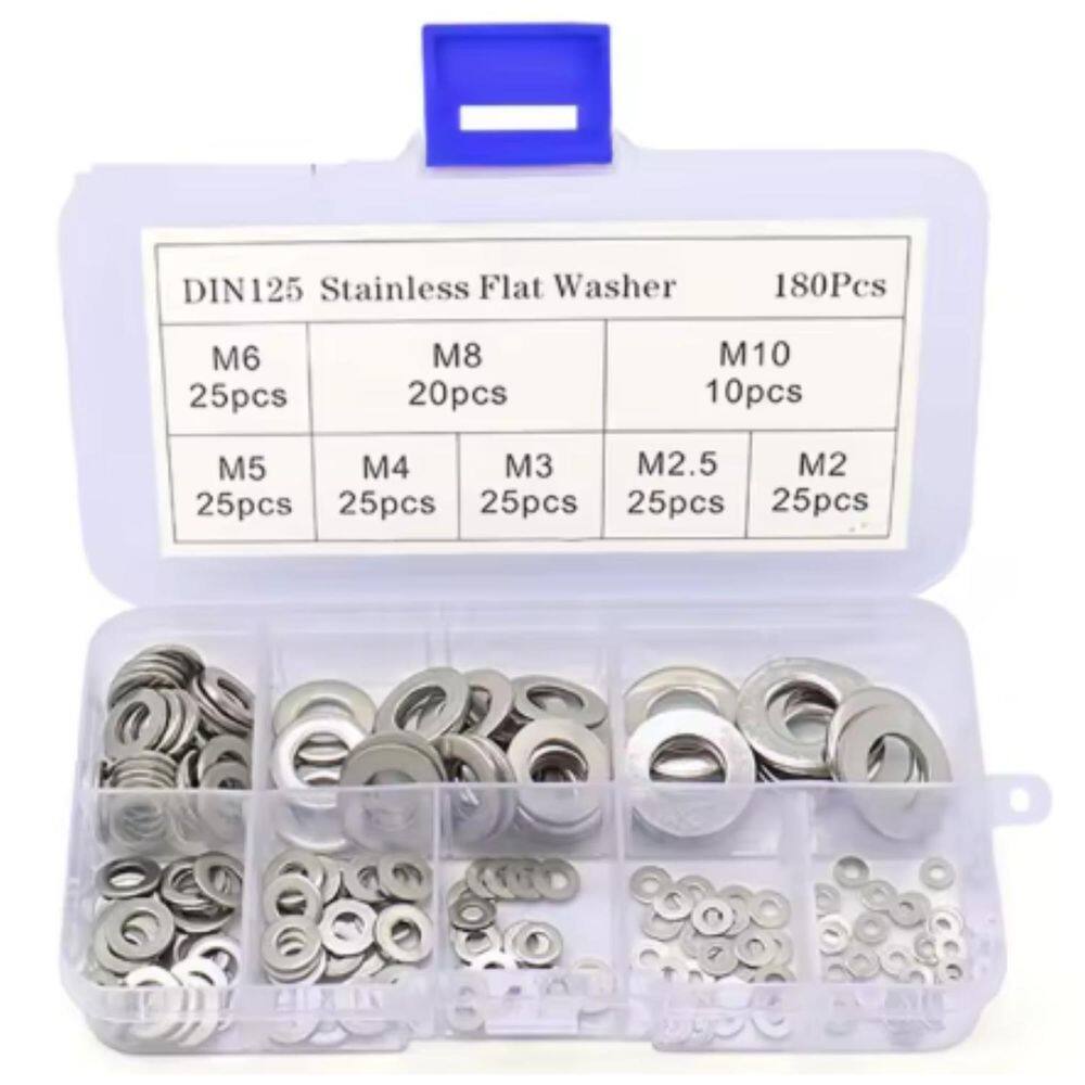 Kit 180 Arruelas Arroelas Em Aço Inox C. Caixa Nao Enferruja