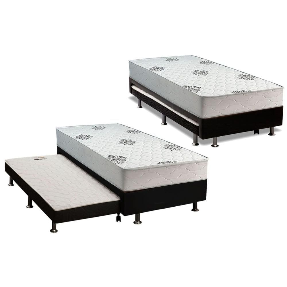 Cama Box c/ Aux Conjugado Solteiro Inovaflex Comfort Premium 88x188