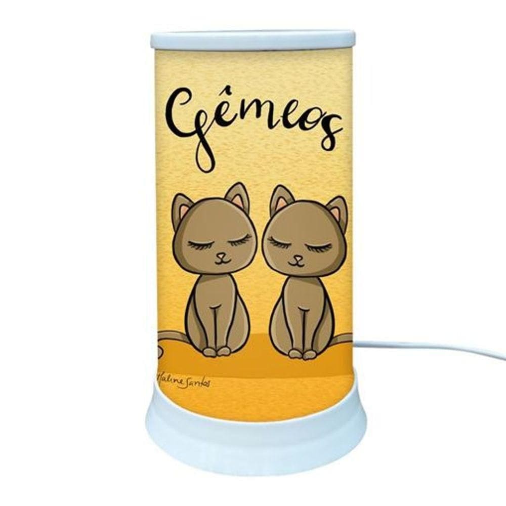 Luminária De Mesa Hug Signo Gêmeos