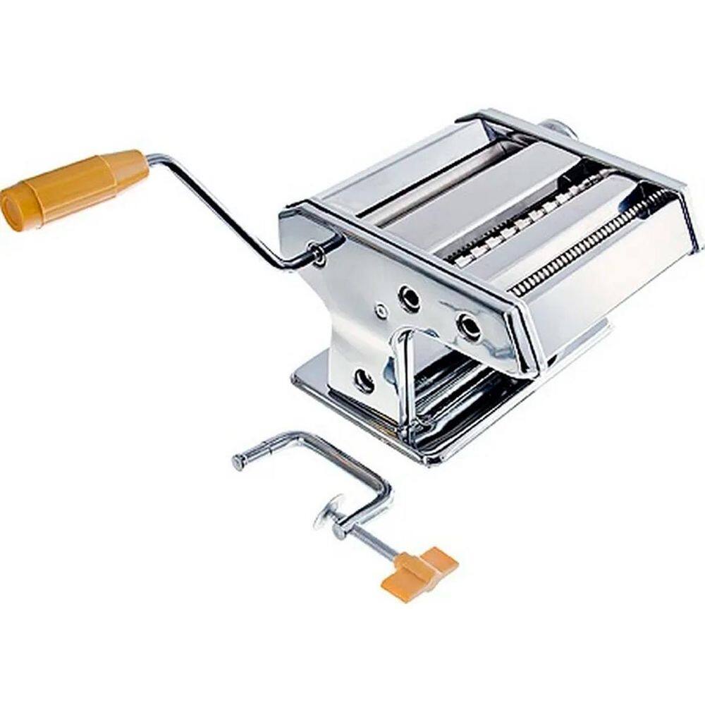 Maquina De Macarrão Massa Manual Talharim Prateado