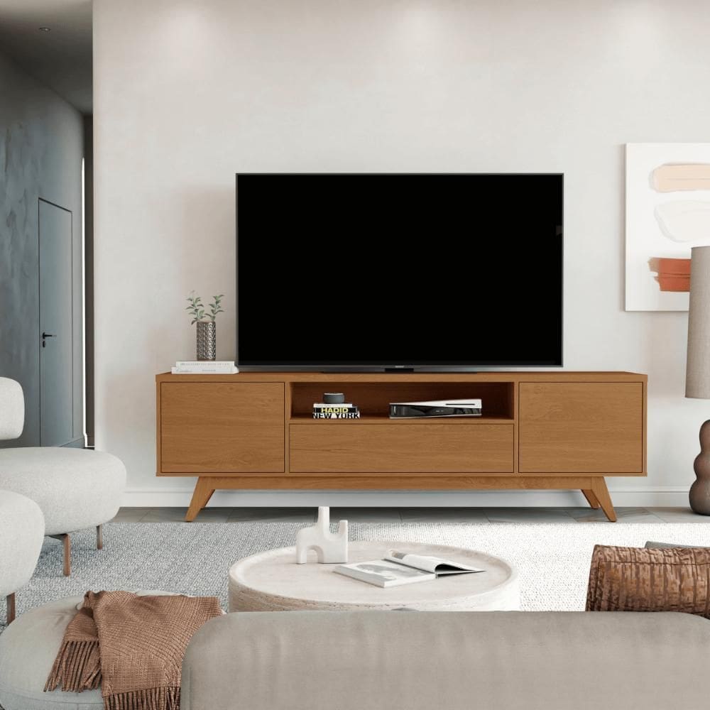 Rack Para Tv 75 Polegadas Sala de Estar Nature