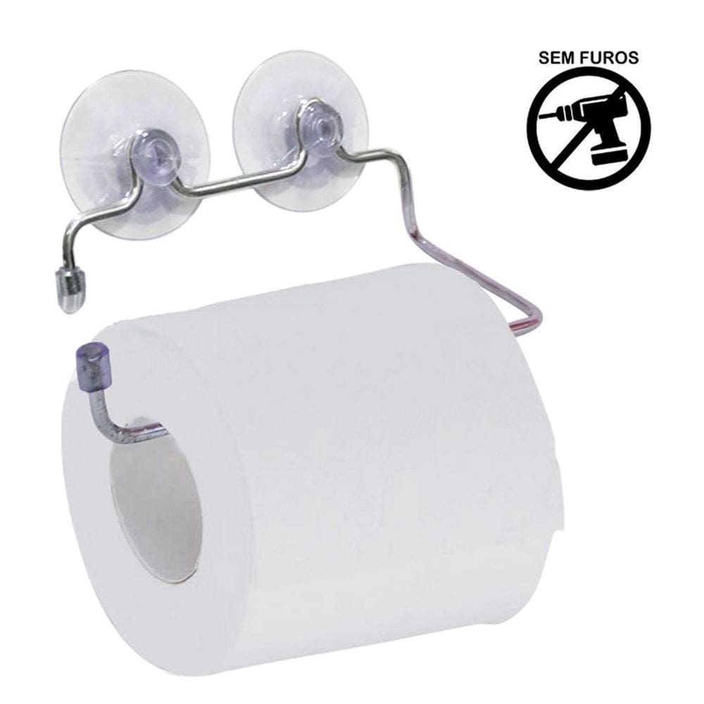 Porta Papel Higiênico Com Ventosas Csk 3530 Bc