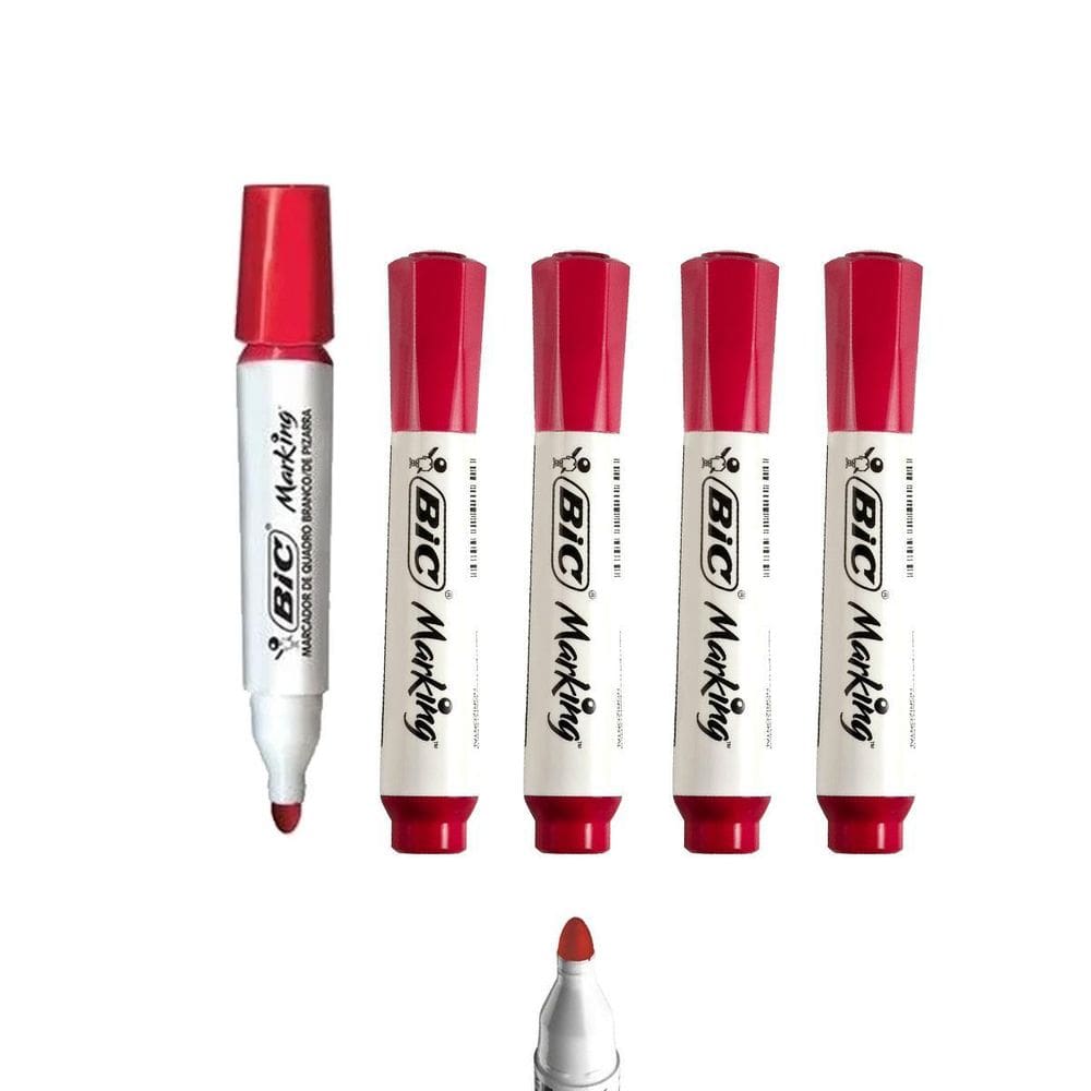 MP - Caneta Marcador Bic Vermelha Para Quadro