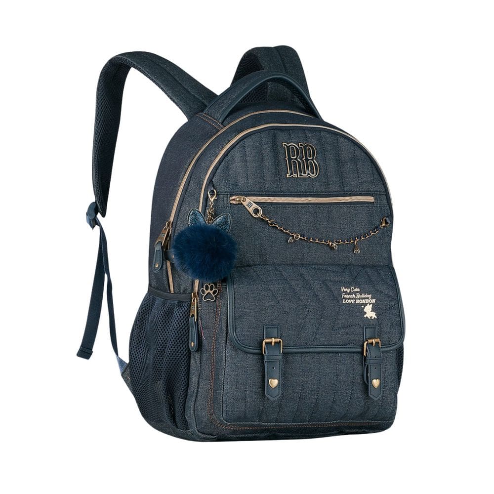 Mochila Costa Jeans Rebecca Bonbon Escolar Juvenil