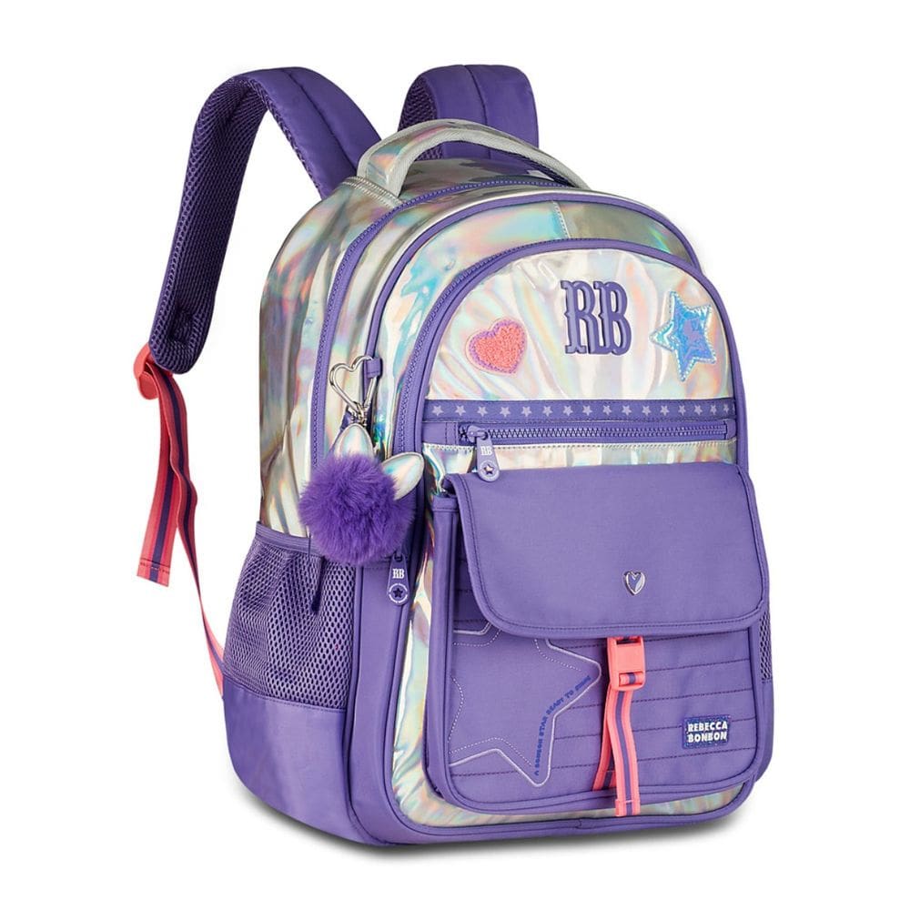 Mochila de Costa Rebecca Bonbon Holográfica – Brilho Juvenil