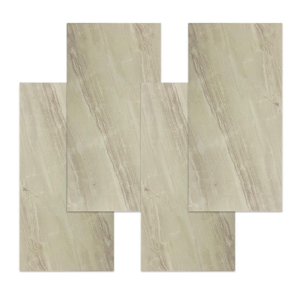 Placa Autocolante Vinílica Parede 3D Mármore Bege 1M2