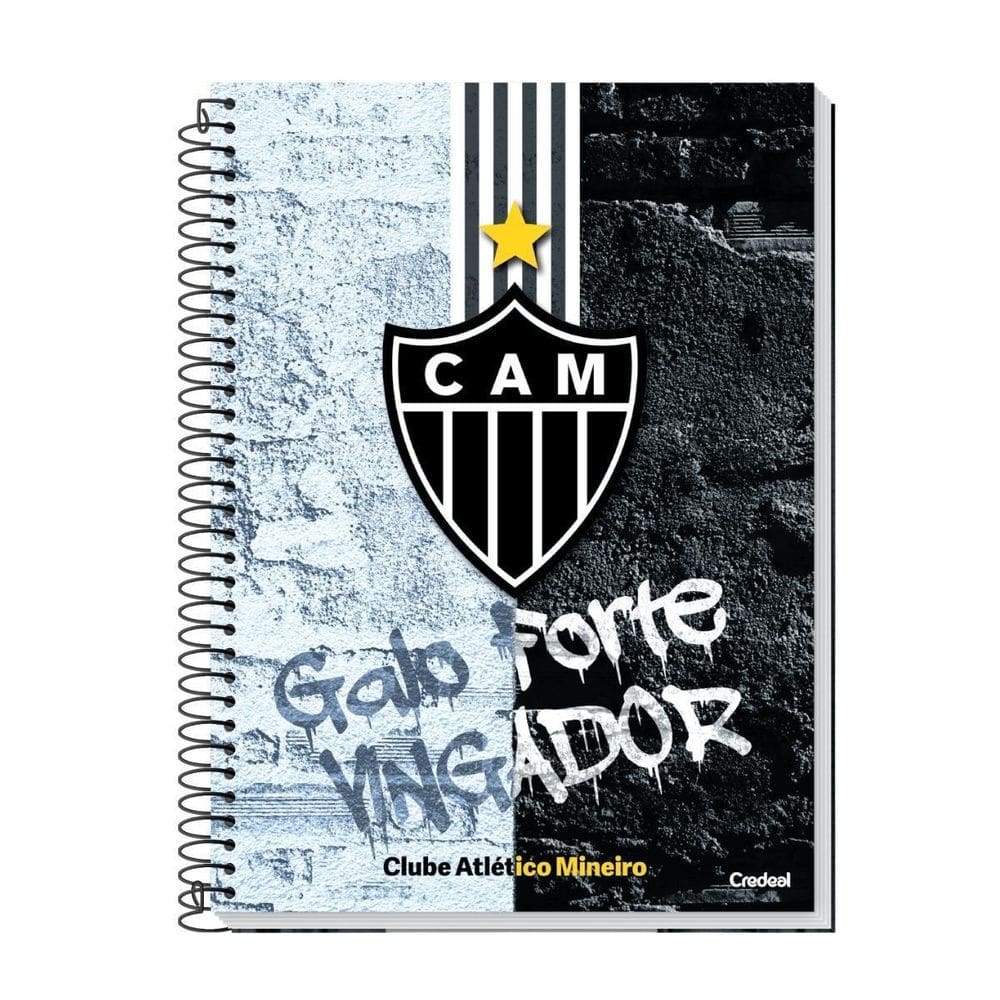 Caderno Atlético Mineiro Universitário Time Escolar Vingador
