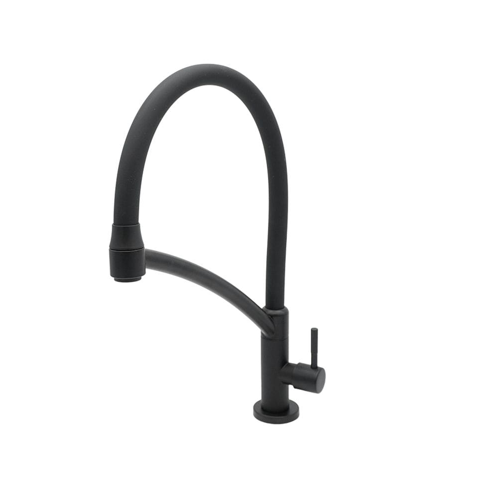 Torneira De Cozinha Mesa Arco Flexível Bica Alta Gourmet Preto Fosco