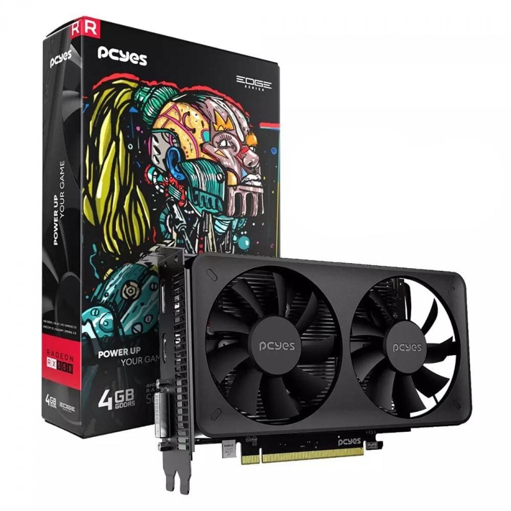 Placa de Vídeo AMD Radeon RX 550 4GB GDDR5 128bits - Pcyes Dual Fan - PVEX5504GBDFBR