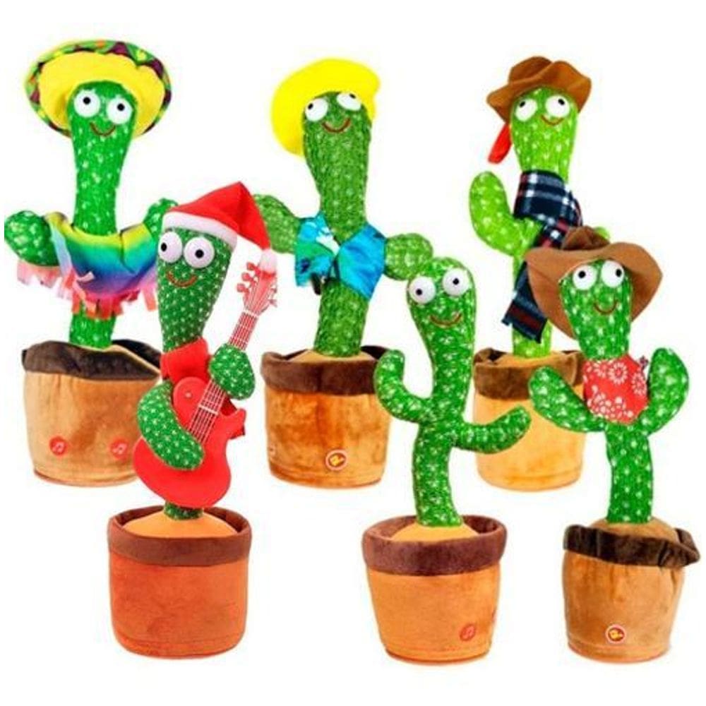 Caquito Dançante Cacto Falante Com 120 Músicas Recarregável