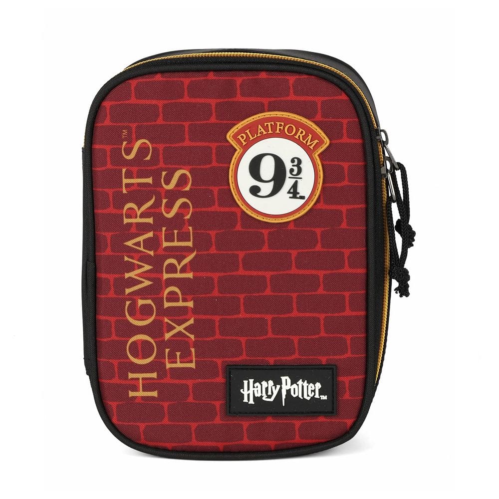 Estojo Box Harry Potter Hogwarts Escolar Vinho Grifinória