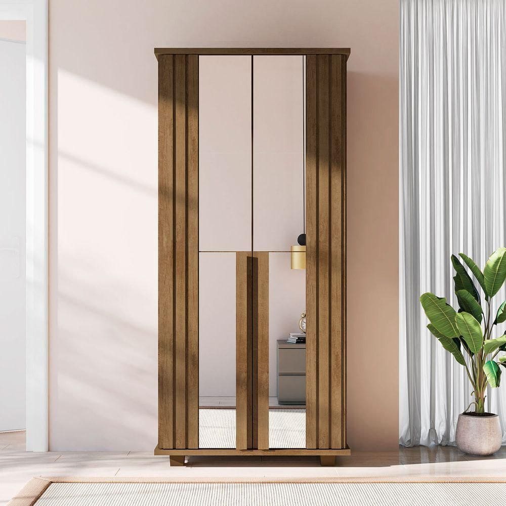 Sapateira New Requinte Com Espelho Cinamomo - Rv Móveis