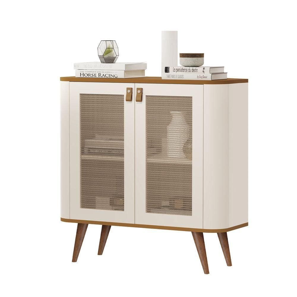 Buffet Aparador Jb Jutai New Luxo Off White Com Nature - Moveis Jb