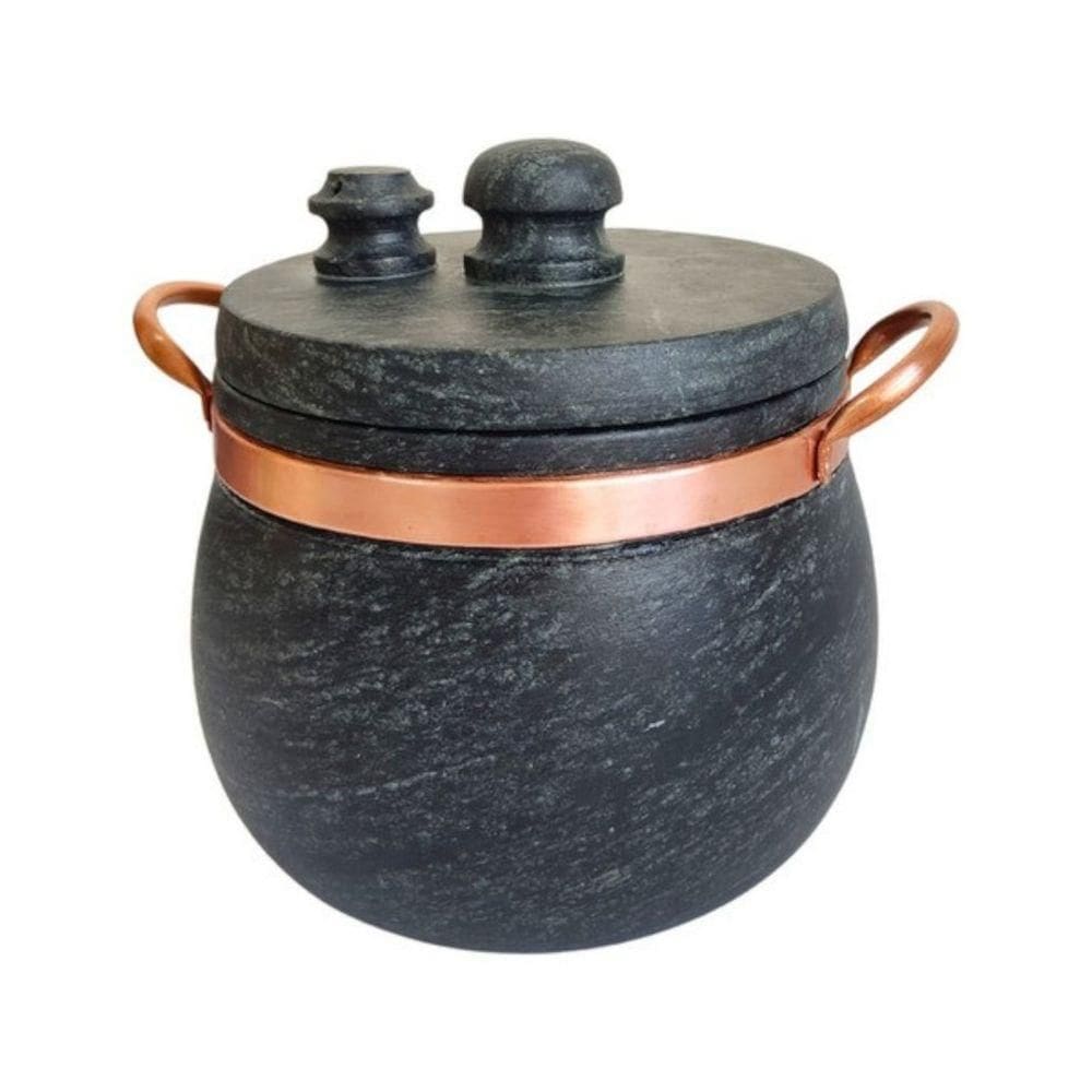 Panela De Pressão Pedra Sabão Bojuda 2,5 Litros