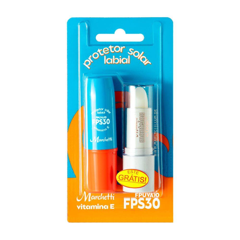 Protetor Labial Marchetti com Vitamina E FPS 30 Ganhe Manteiga de Cacau