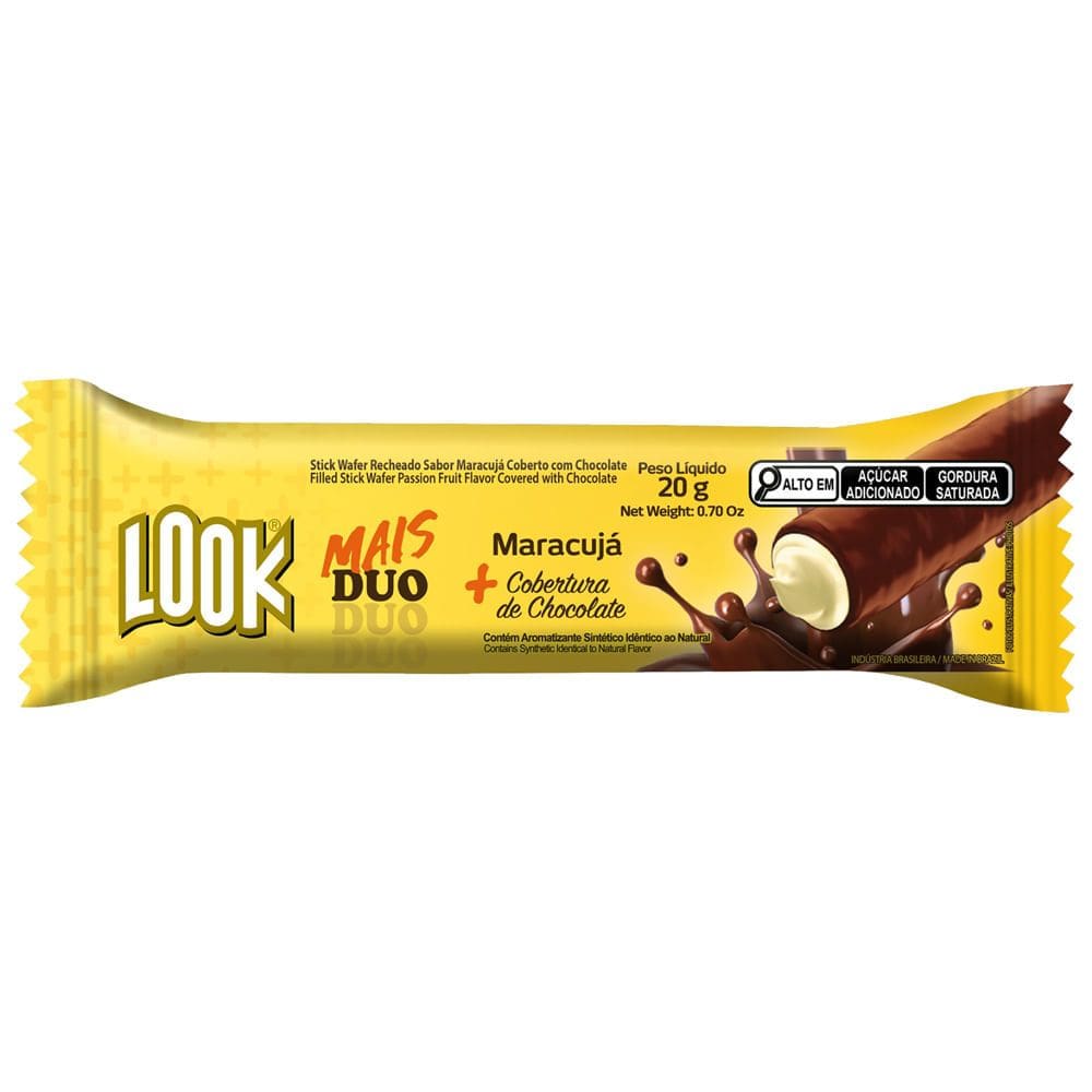 Chocolate Look Mais Duo Maracujá com Cobertura de Chocolate 20g