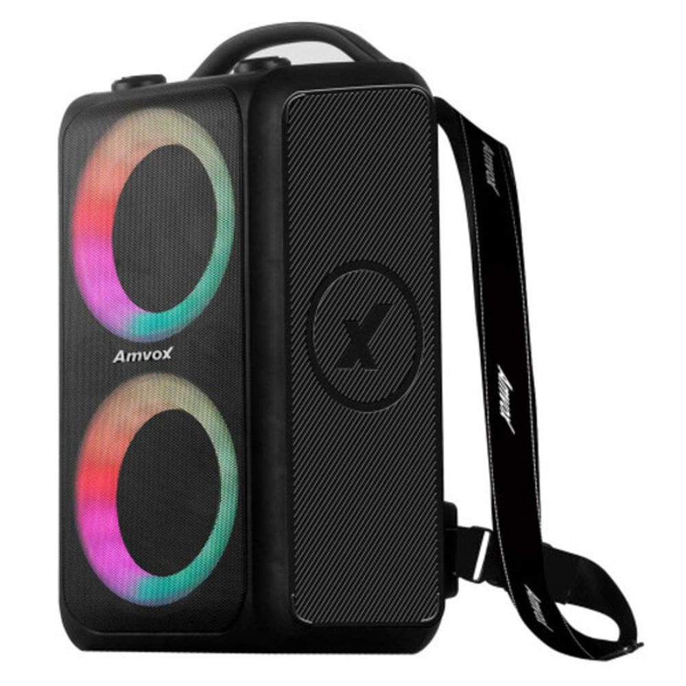 Caixa de Som Amplificada Amvox Bagvox Black Aca600, 600 W, Bivolt Preta