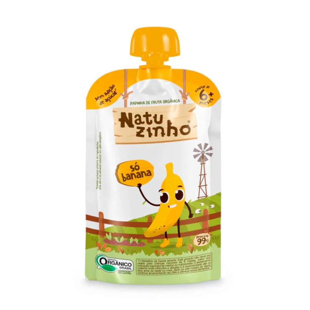 Papinha de Fruta Orgânica Natuzinho Banana 99g