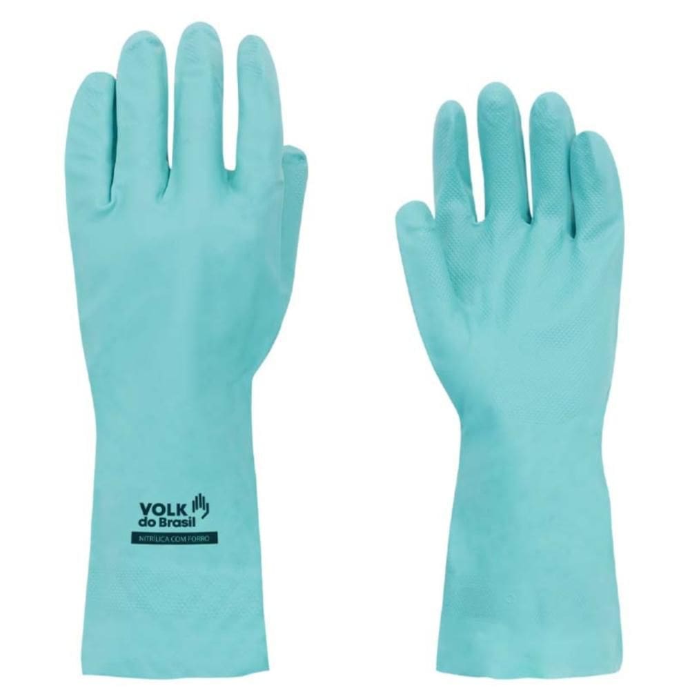 Luva de Segurança Nitrílica Com Forro Antiderrapante Nitri Slim Volk
