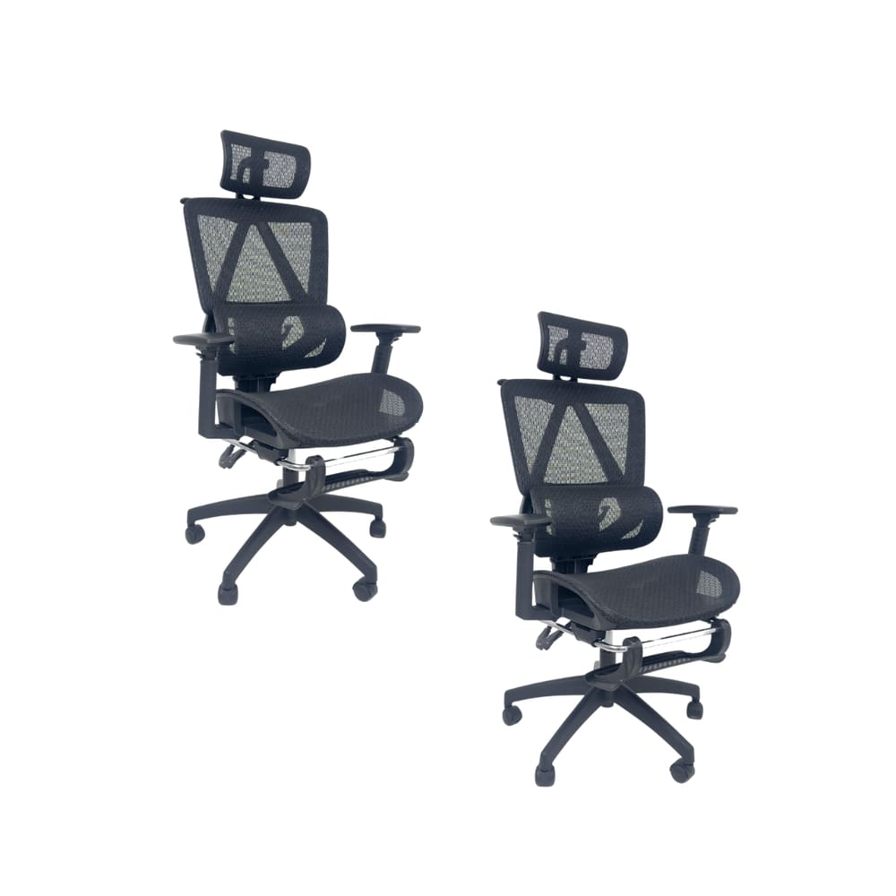 Kit 2 Cadeiras de Escritório Oficial Titan Preto