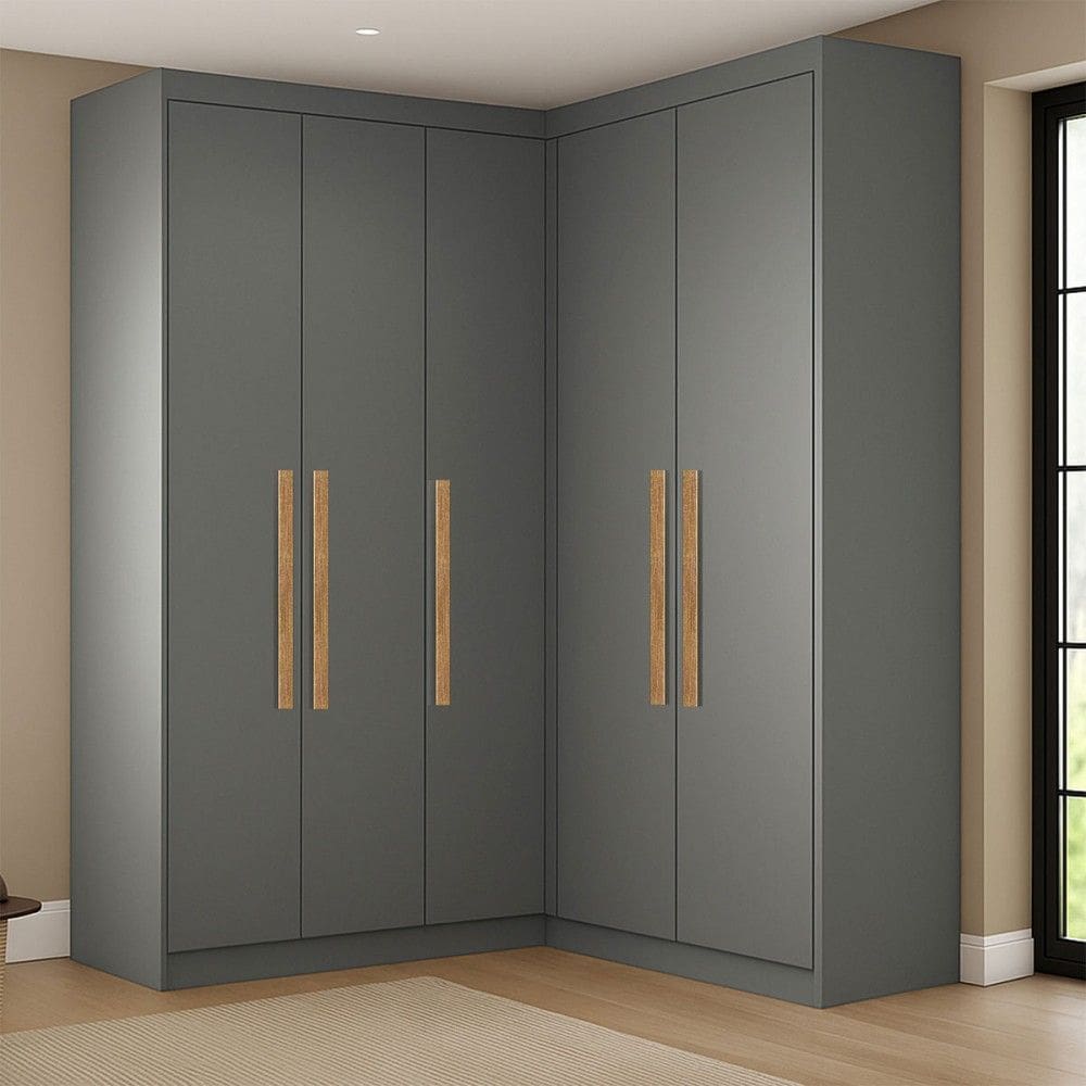 Guarda-Roupa Solteiro Modulado German 5 Portas Onix - Maxel